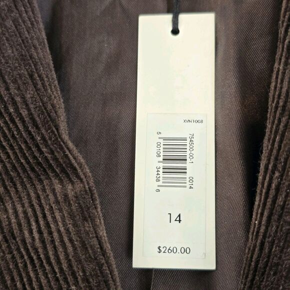 Banana Republic Wide Wale Costa Coffee Brown Corduroy Oversized Blazer Size 14 - Picture 12 of 16